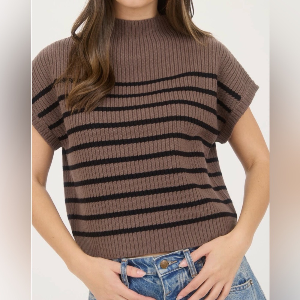 Blu Pepper Mock Neck Pullover Sweater